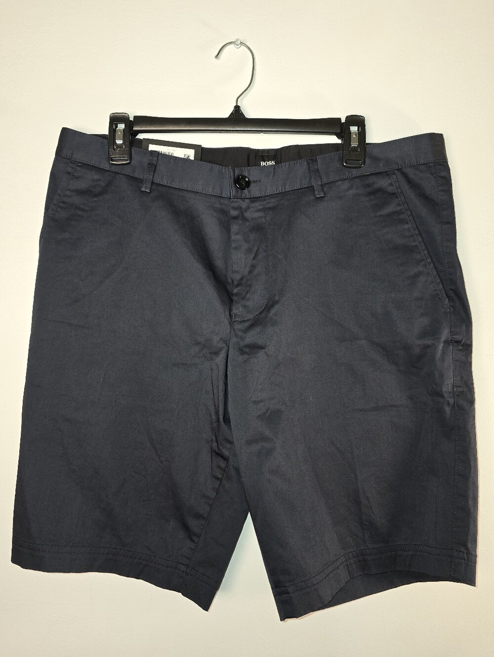 NWT BOSS Men's Dark Navy Flat Front Shorts